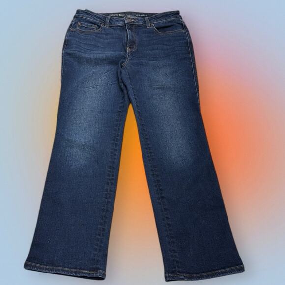 CHICO’s Women’s 8 DEFINE ME DENIM STRAIGHT ANKLE Blue Jeans - Picture 2 of 4